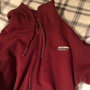 Maroon Dickies Zip Up Hoodie/Jacket